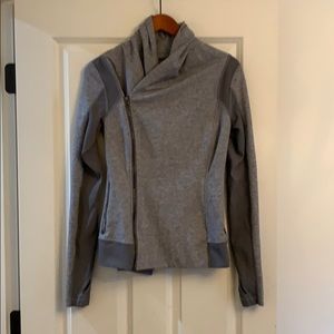 Gray double zipper wrap Lululemon jacket